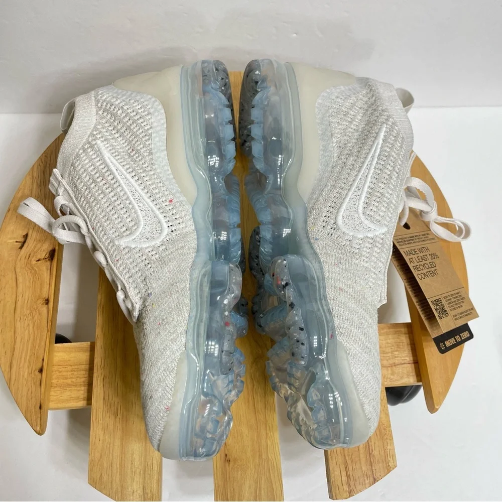 Nike Air VaporMax Flyknit 2021 Shoes Phantom Metallic Silver Size 9.5 DJ9975-001